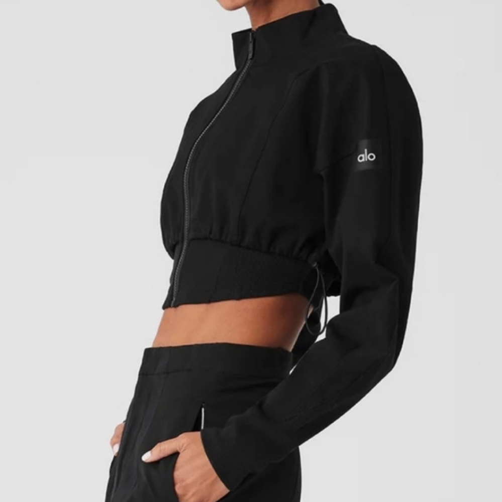 Alo On Point Moto Jacket In Black GUC - Picture 2 of 9